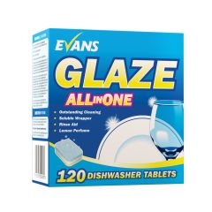 Evans Glaze All in One Dishwasher Tablets 120