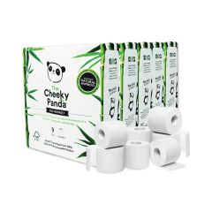 The Cheeky Panda Plastic‑Free Bamboo 3ply Toilet Tissue