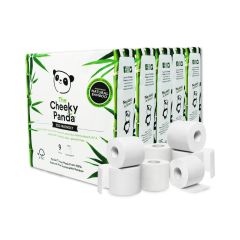 The Cheeky Panda Plastic‑Free Bamboo 3ply Toilet Tissue