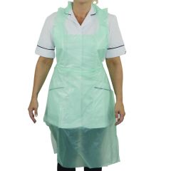 Premium Polythene Aprons on a Roll ‑ Green