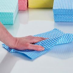 Blue Microfibre Exel Cloths 200 Pack *FREE NEXT DAY DELIVERY* 