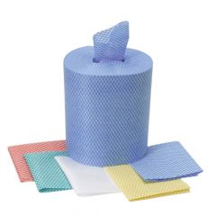 Coloured Code Cleaning Cloths on a Roll