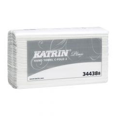 Katrin Plus 2 ply White C Fold Hand Towels ‑ Case of 2400