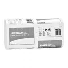 Katrin 344020 Plus 3 Ply White L3 M Fold White Hand towels (Narrow Fold)
