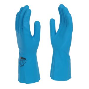 Polyco Nitri‑Tech® III Blue Flock Lined 33cm Nitrile Rubber Glove