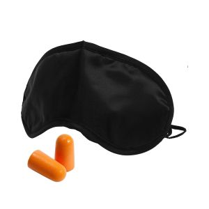 Black Eye mask and Ear Plugs