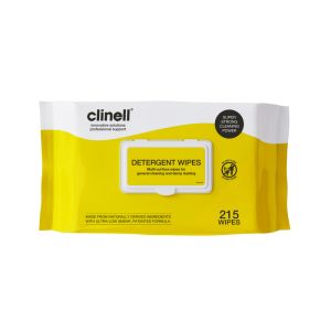 Clinell Detergent Wipes ‑ Flowrap Pack 215 Wipes