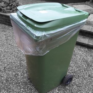 Clear Light Duty Wheelie Bin Liners (270L)