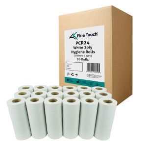Fine Touch White 2ply Wiper Roll 25cm x 50m