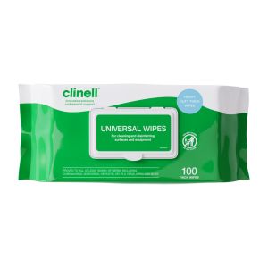 Clinell Heavy Duty Universal Sanitising Wipes Flowrap Pack ‑ 100 Wipes