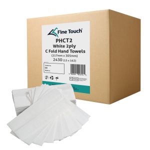 Fine Touch White 2ply C Fold Hand Towels