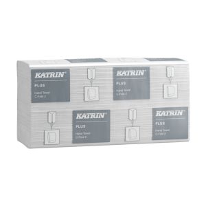 Katrin 73542 Plus 2ply C Fold Hand Towels ‑ Case of 1600