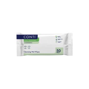 Conti Large Flushable Cleansing Wet Wipes