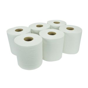 Essentials 1ply White Centre Feed Rolls ‑ Case of 6