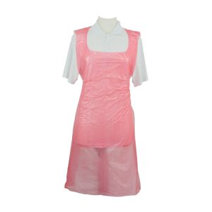 Standard Polythene Aprons on a Roll ‑ Red