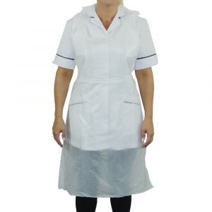 Premium Polythene Aprons on a Roll ‑ White