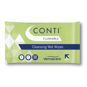 Conti Flushable Cleansing Wet Wipes 50 Wipes