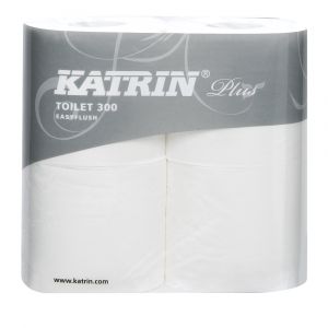 Katrin Plus 2ply White Easy Flush Toilet Rolls ‑ Case of 20