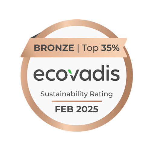 Proud to receive the EcoVadis bronze medal